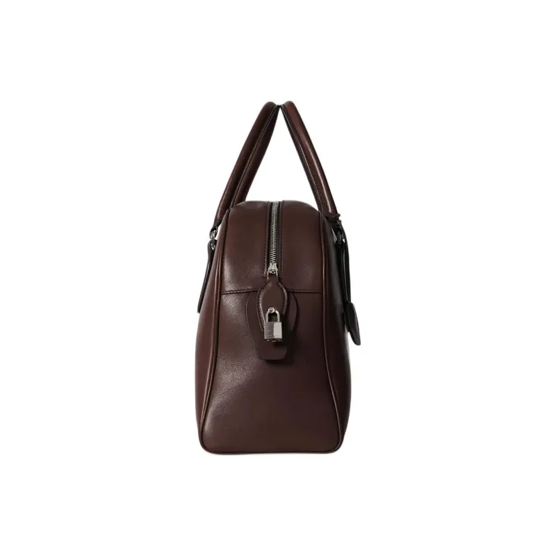 THE ROW India Calfskin Bowling Bag, Handbag Women's Chestnut-2