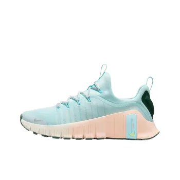 Nike Free Metcon 6 Premium Glacier Blue Washed Coral Vintage Green Metallic Silver Women's