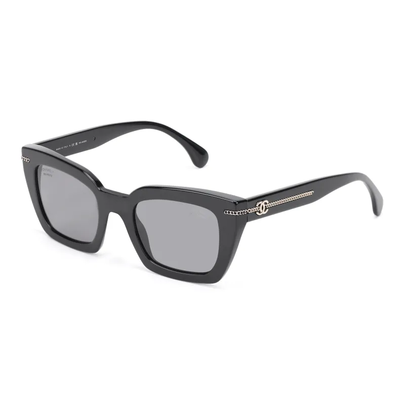 CHANEL Square Chain Polarized Sunglasses-0