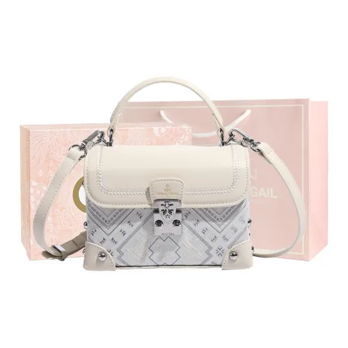 MISS GAIL Artificial Leather Shoulder Bag, Crossbody Bag, Handbag Regular Women's White/Purple
