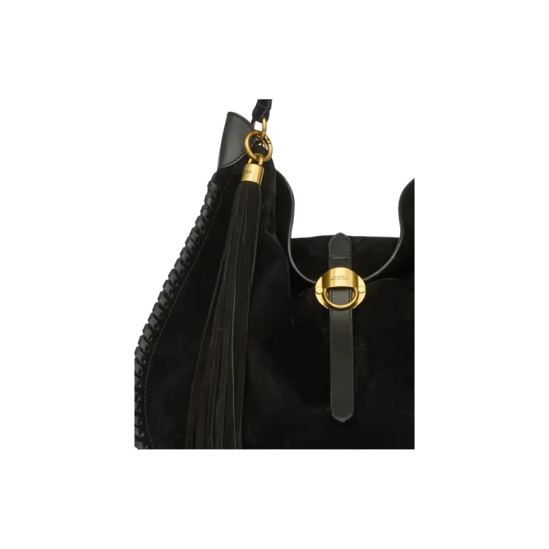 ISABEL MARANT Suede Shoulder Bag Women's Black-3