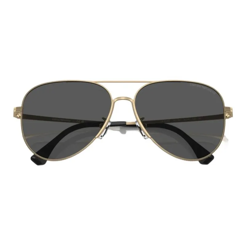 EMPORIO ARMANI Aviator Eyeglass Frames Men's Yellow-3