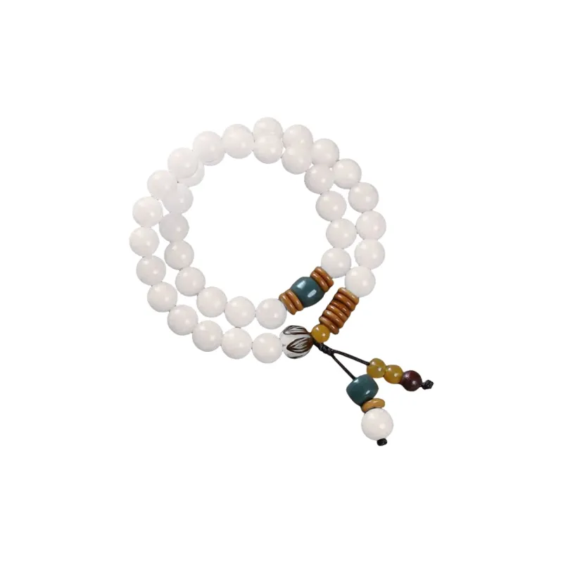 JIUHUASHAN White Jade Bodhi Bracelets Unisex-15
