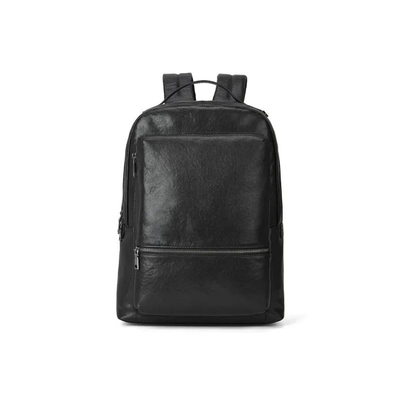 ROBERTA DI CAMERINO Cow Leather Backpack Medium Size Men's Black-0