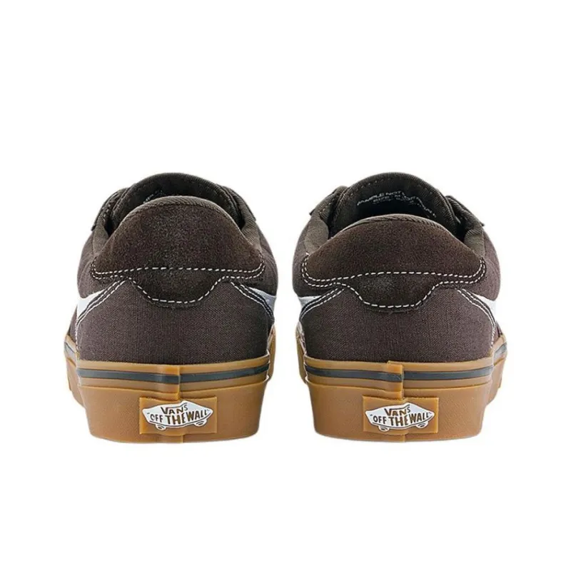 Vans Brooklyn LS Anti Slip Wear Resistant Low Top Skateboard Shoes Men's Dark Brown-3