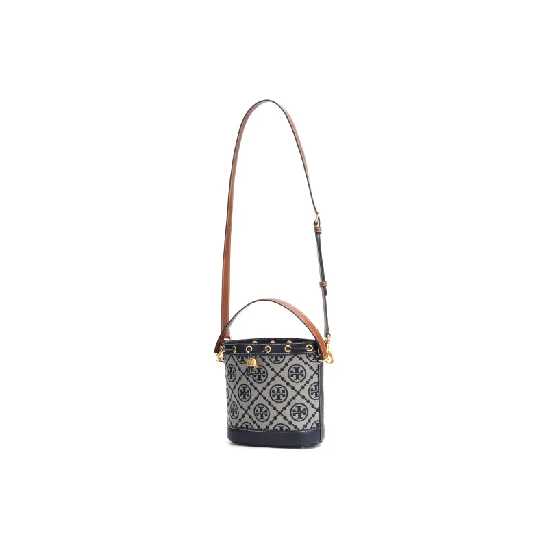 TORY BURCH T Monogram Bucket Bag Tory Navy-1