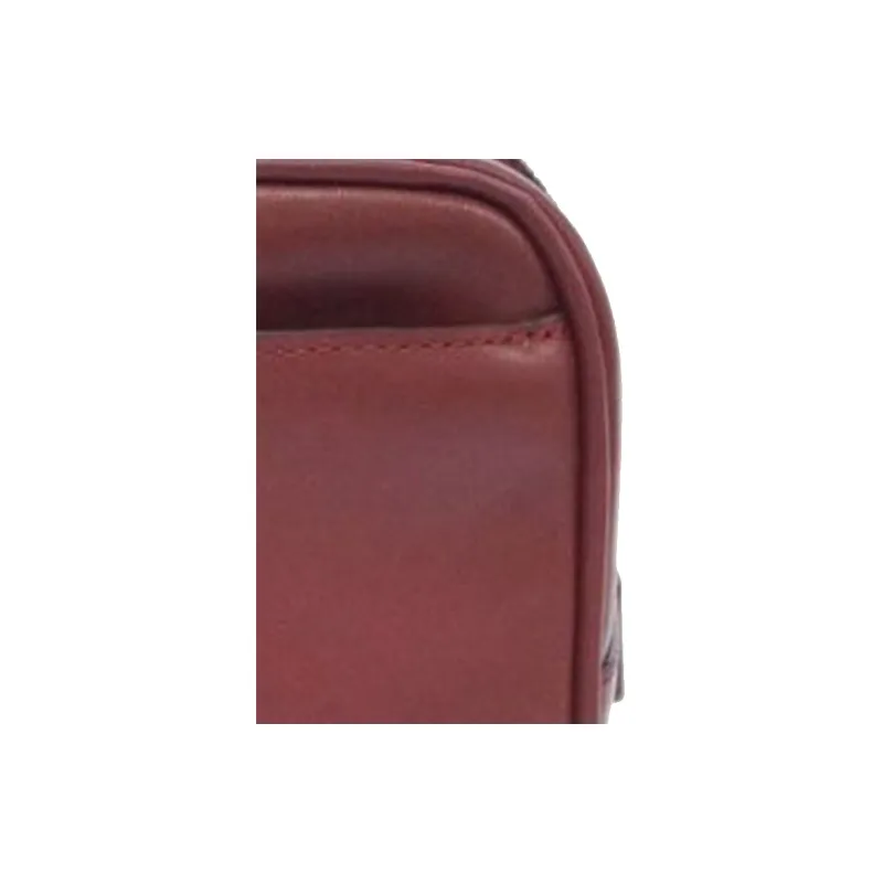 COACH Kitt Makeup Bags Red Brown-2