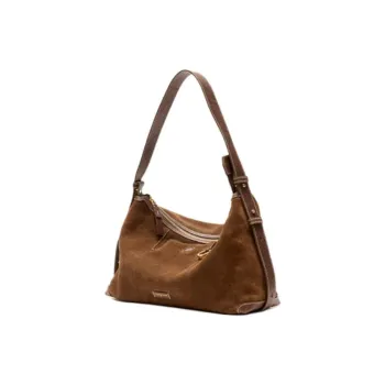 Songmont Cow Leather Hobo Bag, Crossbody Bag, Shoulder Bag Trumpets Women's Sandalwood Brown