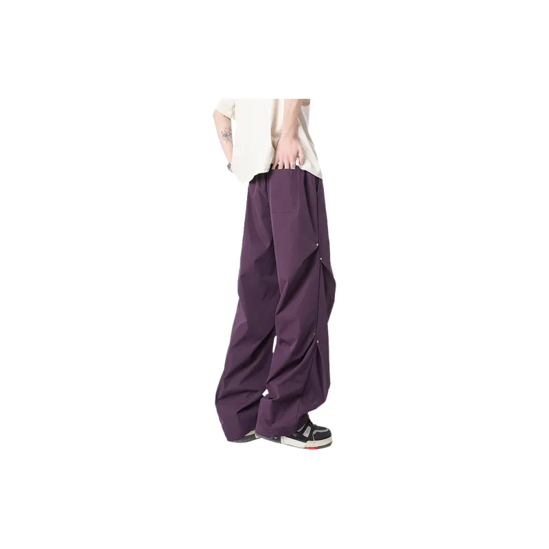 FASTFISH Casual Pants Unisex Black-15