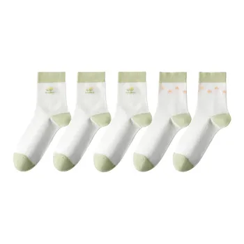 MIIOW Mid Calf Socks Women's 5 Pack