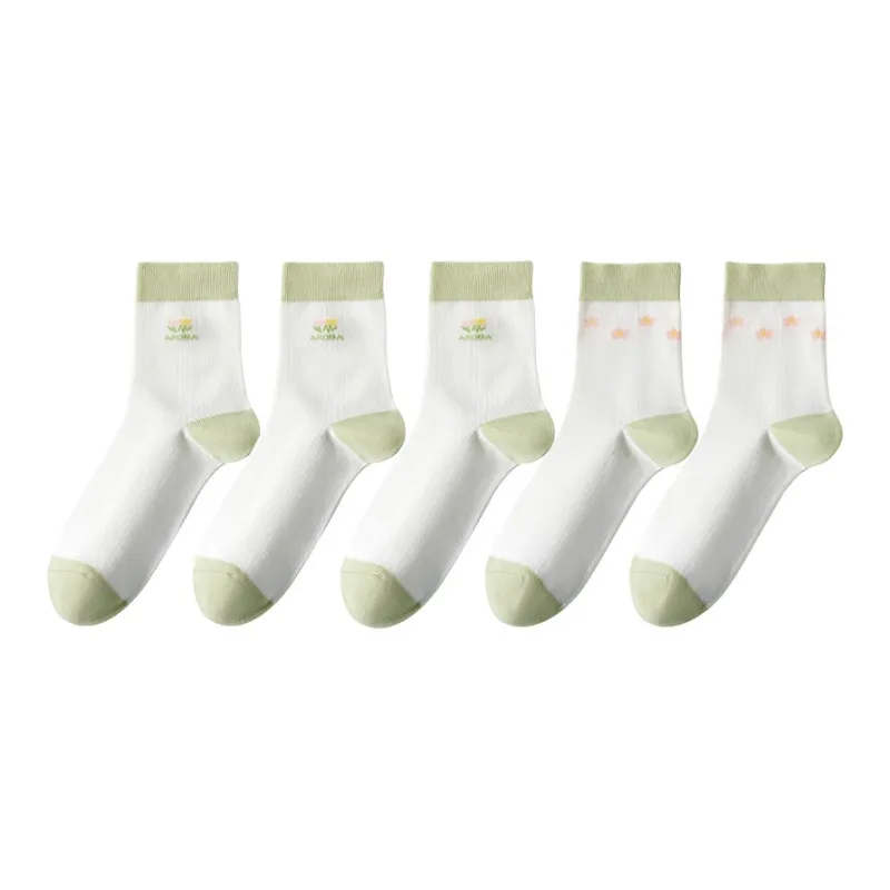 MIIOW Mid-Calf Socks Women's 5 Pack-25