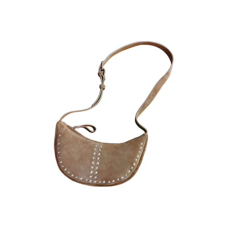 ZARA Cow Leather Crossbody Bag, Shoulder Bag Women's Brown-2