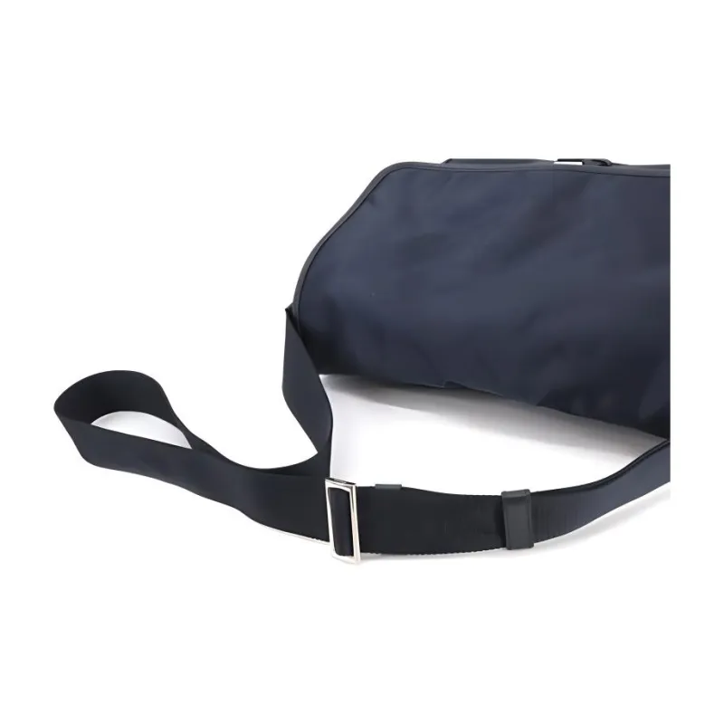 PRADA Nylon And Leather Crossbody Bag Shoulder Bag Men's Marine Blue-5