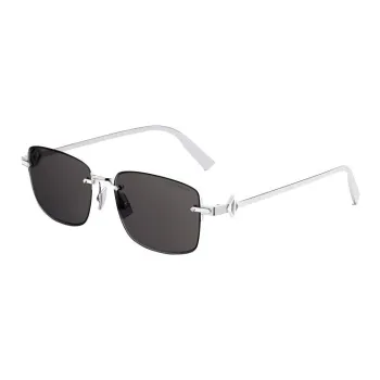 DIOR Metal Rectangular Sunglasses Unisex Silver
