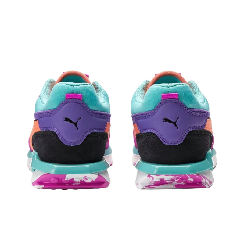 PUMA City Rider Anti Slip Wear Resistant Low Top Casual Shoes Women's White Fuchsia Red-3