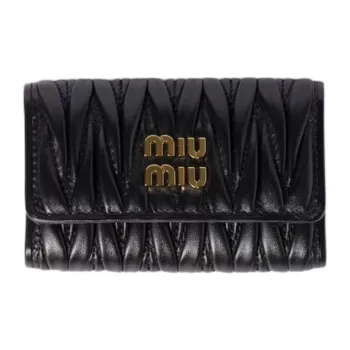 MIU MIU Sheepskin Key Pouch Women's Black
