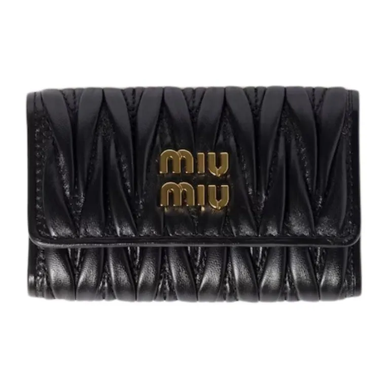 MIU MIU Sheepskin Key Pouch Women's Black-0