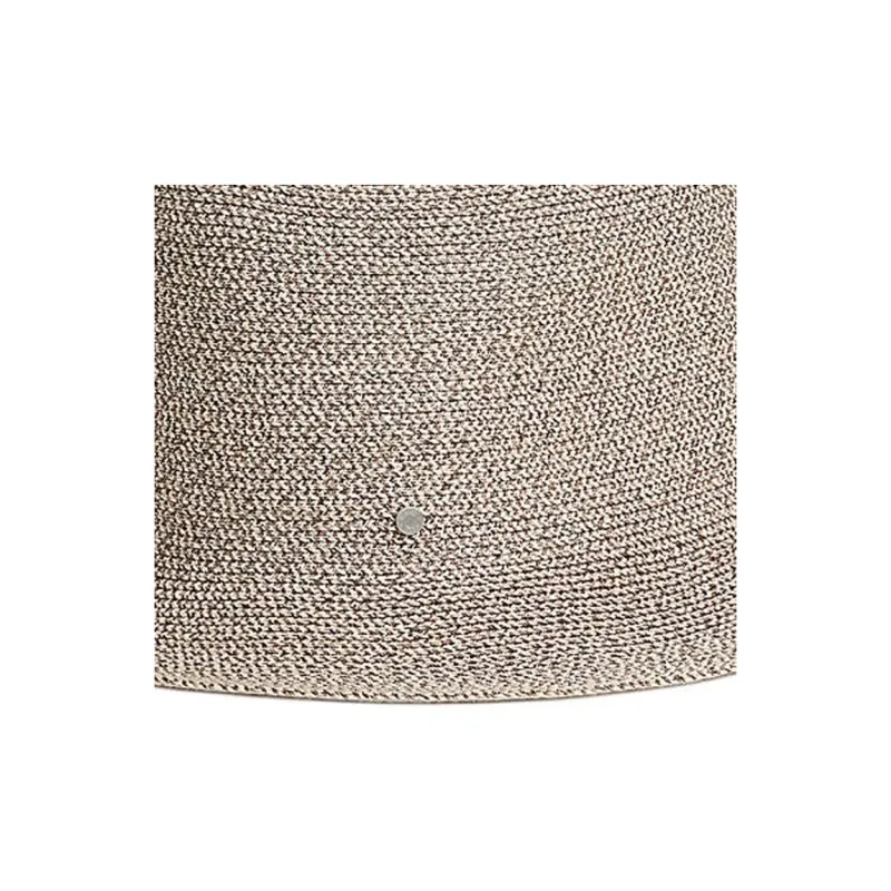 HERMES Paper Linen Polyester Nylon Palladium Horse Shoe Stud Hats & Caps Men's Brown-2