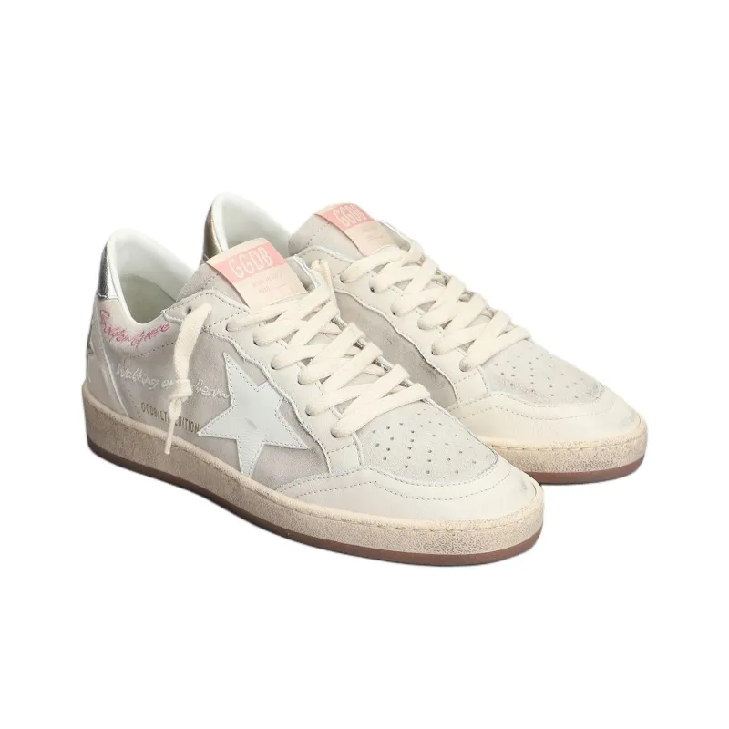 Golden Goose Ball Star Low-Top Skateboard Shoes Women's Beige-2