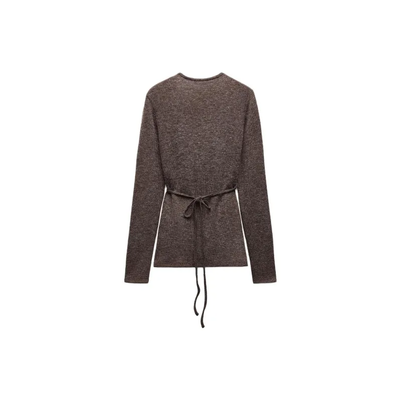 ZARA Knitwear Women's Zebra Print Brown-1