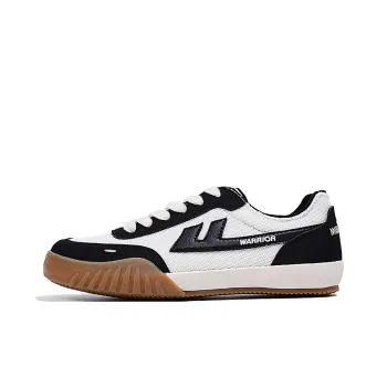 Warrior Non-slip Breathable And Wear-resistant Low-Top Skateboard Shoes Unisex White Black