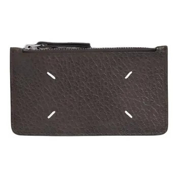 Maison Margiela Grain Leather Wallet, Card Holder Men's Brown