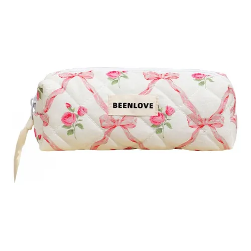 Boniu Quilted Cotton Makeup Bag Women's Pink/Blue