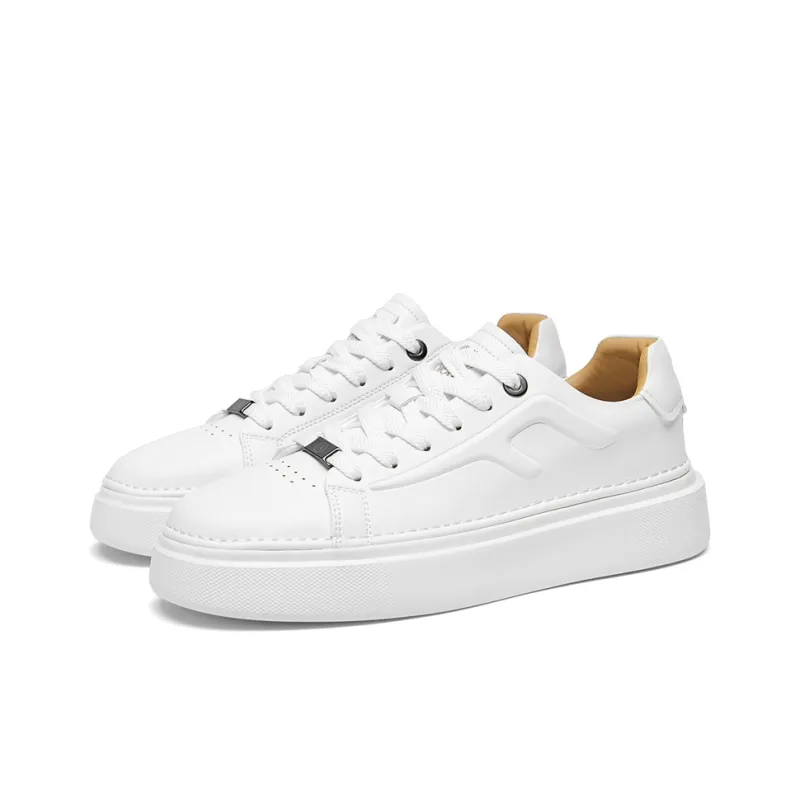 AOKANG Air Force One Series Skateboard Shoes Men Low Top White Black White-10