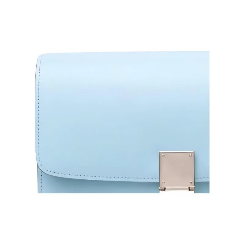 CELINE Classic Bo Cow Leather Block Bag Shoulder Bag Crossbody Bag Medium Size Women's Sky Blue-1