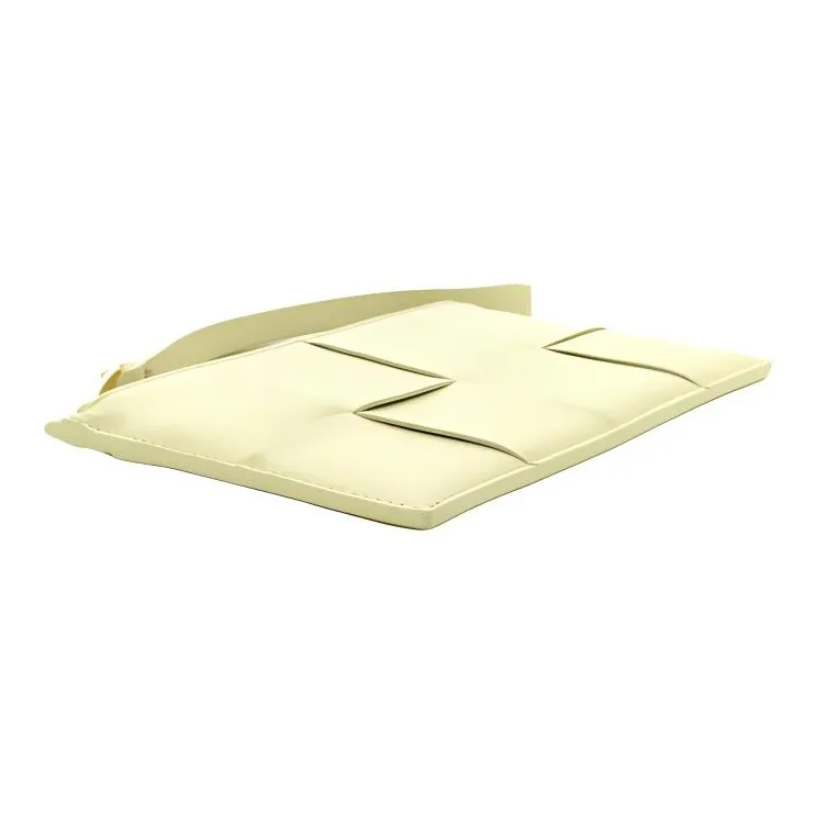 Bottega Veneta Lambskin Calfskin Clutch Regular Women's Lemon-4