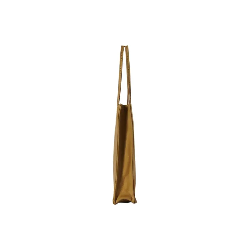 THE ROW Calfskin Tote Bag, Shopping Bag, Handbag Mini Women's Mustard Green-2