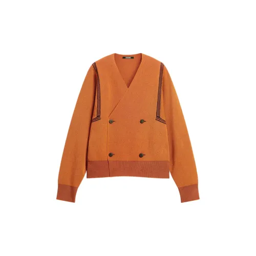 Jacquemus SS25 Button down Cardigan Knitwear Men's Orange/Orange
