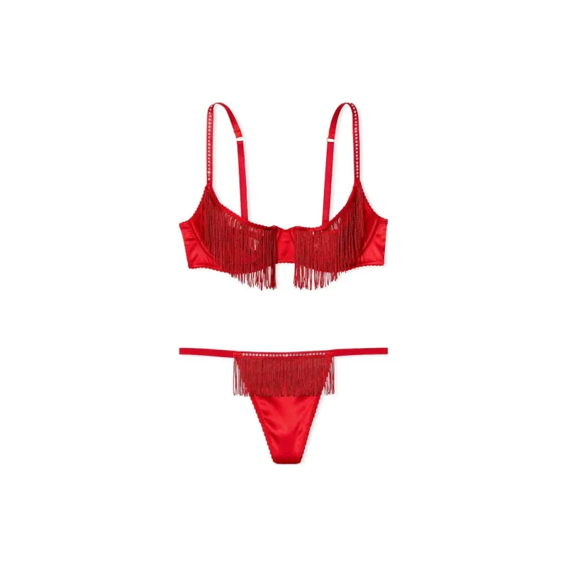 Victoria's Secret Underwear Set Women's Red-0