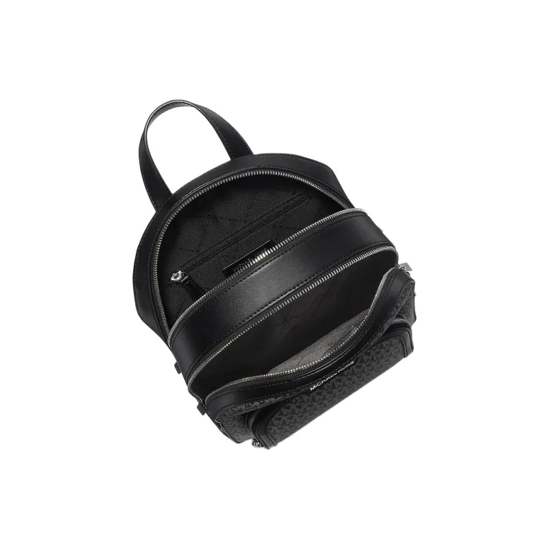 MICHAEL KORS Jaycee Coated Canvas Backpack Medium Size Women's Black-2