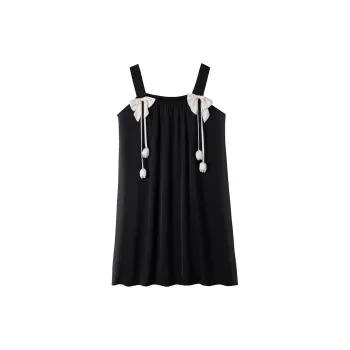 Qin Jing Nightgown Women's Black