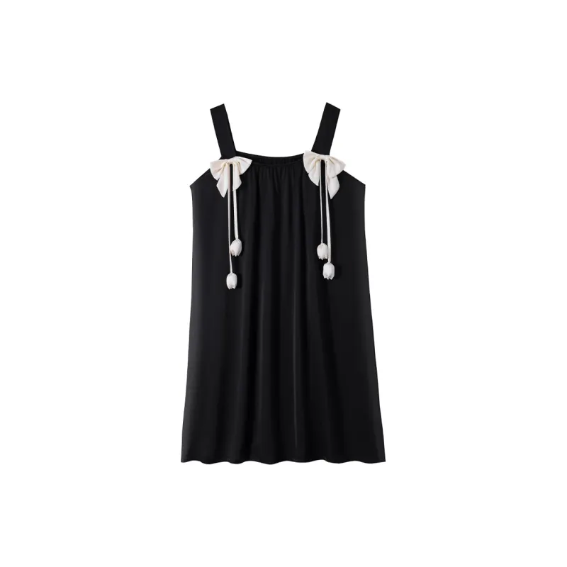 Qin Jing Nightgown Women's Black-0