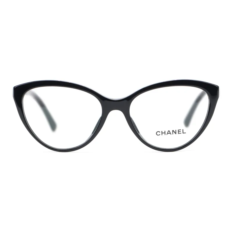 CHANEL   Cat Eye Eyeglass Frames Unisex Black-1
