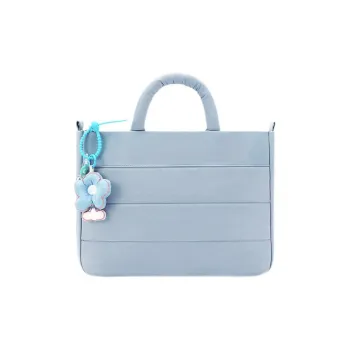 ALOENEY Oxford Laptop Bag Women's Cool Gray/Light Yellow/Colorful Blue