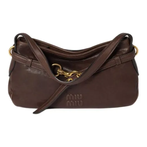 MIU MIU Aventure Nappa Sheepskin Handbag Shoulder Bag Women's Brown