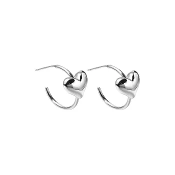 EAR PARTNER 925 White Fungus Needle Earrings Women's