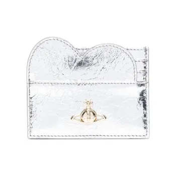 Vivienne Westwood Calfskin Card Holder Card Holder Regular Women's Silver