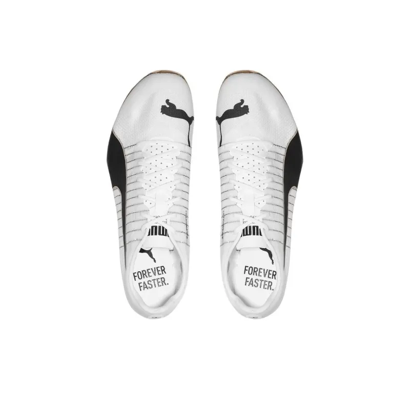 PUMA EvoSPEED Sprint Nitro 2 Anti Slip Wear Resistant Low Top Sprint Running Shoes Unisex White Black-1