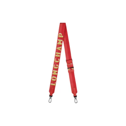 LONGCHAMP Polyester Canvas Fabric Shoulder Straps Women's Red