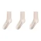 ⑤ Fall Winter Warm Dot Flower Wool Socks Combination (Beige+Beige+Beige)