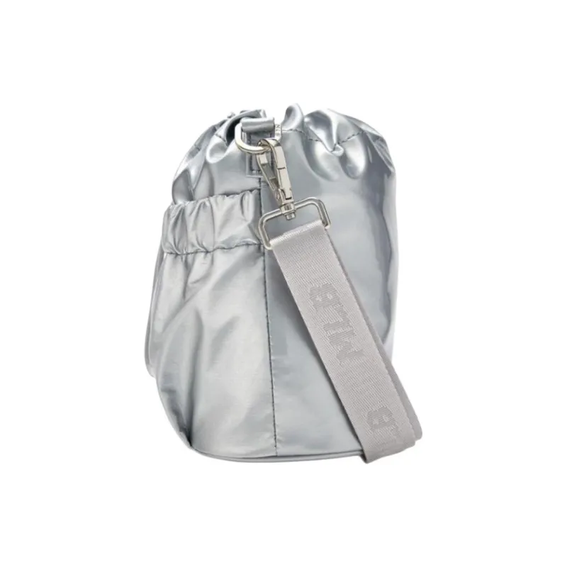 MLB New York Yankees Nylon Bucket Bag, Shoulder Bag Mini Women's Silver-3