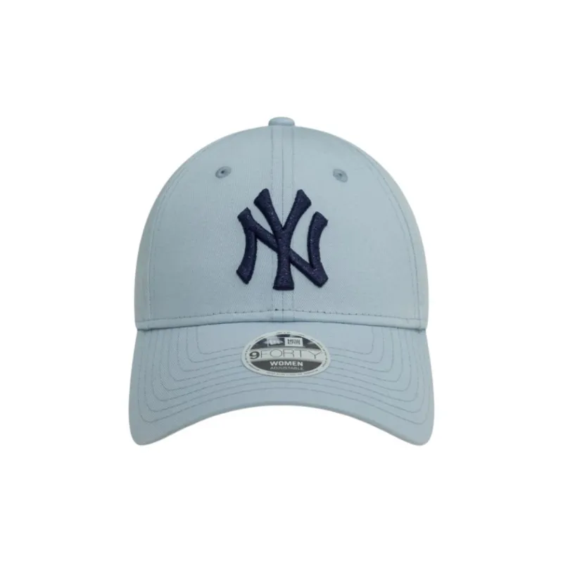 New Era Metal Cotton Baseball Caps Women's Light Blue-1