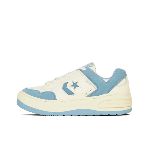 Converse Weapon Non slip Lightweight Low Top Casual Hoodie Women's White Blue
