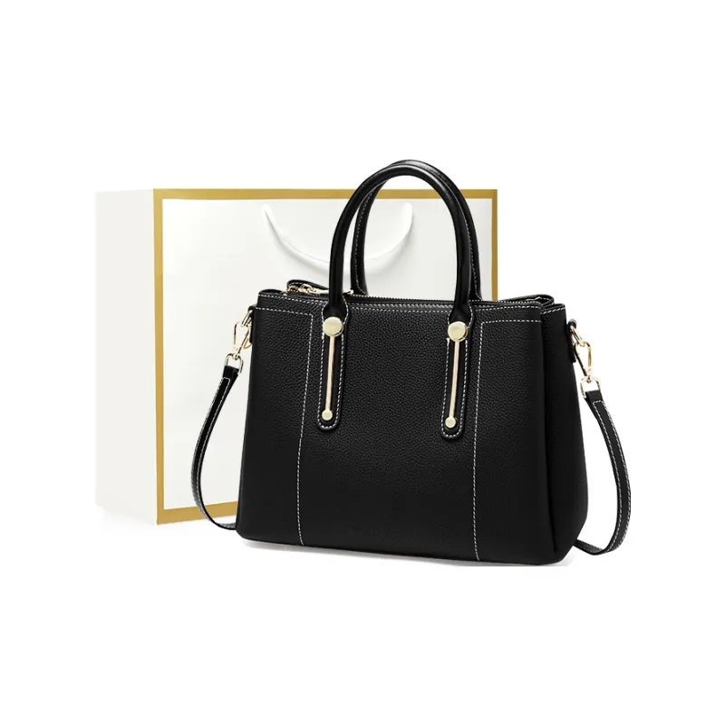 Narandu Top Grain Cow Leather Tote Shoulder Bag Crossbody Bag Handbag Large Size Women's Multicolor-4
