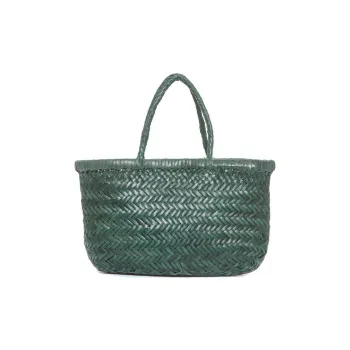Dragon Diffusion Leather Tote Bag, Shopping Bag, Handbag Mini Unisex Green
