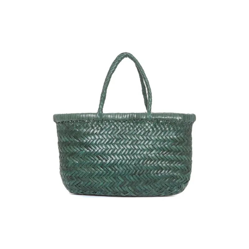 Dragon Diffusion Leather Tote Bag, Shopping Bag, Handbag Mini Unisex Green-0